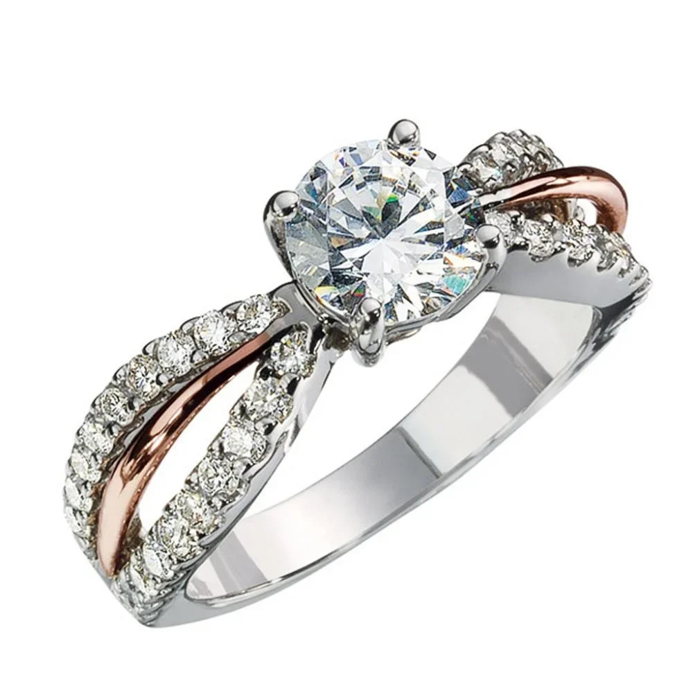 💍 Exquisite Three Layer Dainty Zircon Fashion Rings for Women, PD566